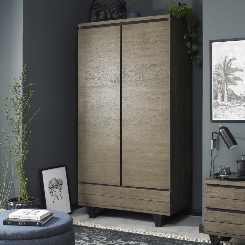 Faro Weathered Oak Double Wardrobe Faro Weathered Oak Double Wardrobe