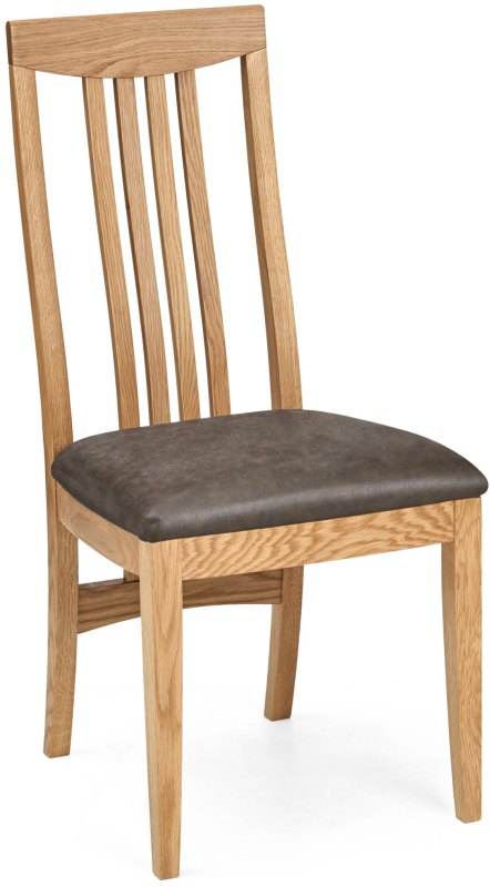 Houston Slatted Chair - Distressed Bonded Leather (Single) - Grade A2 - Ref #0126 Houston Slatted Chair - Distressed Bonded Leather (Single) - Grade A2 - Ref #0126