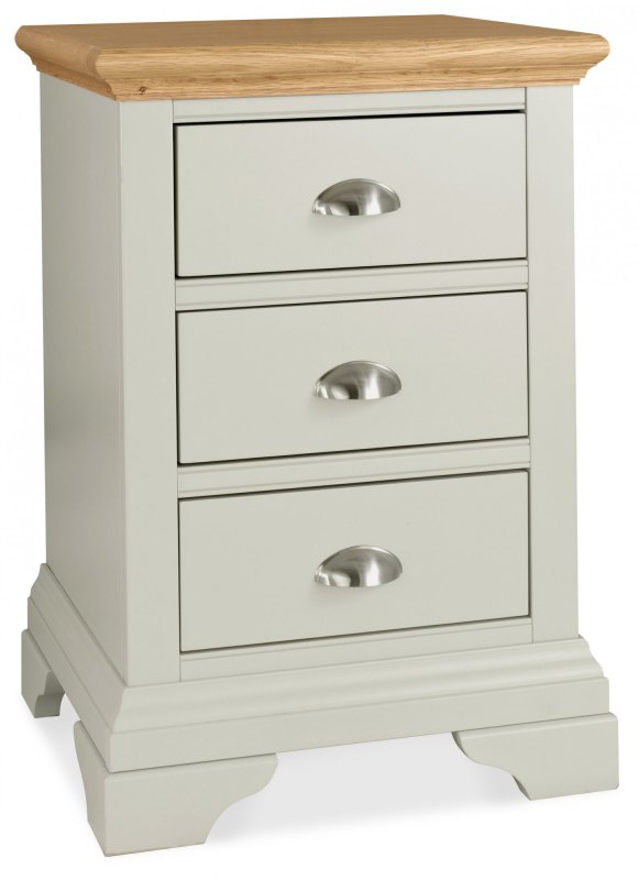 Montana Soft Grey & Pale Oak 3 Drawer Nightstand Montana Soft Grey & Pale Oak 3 Drawer Nightstand