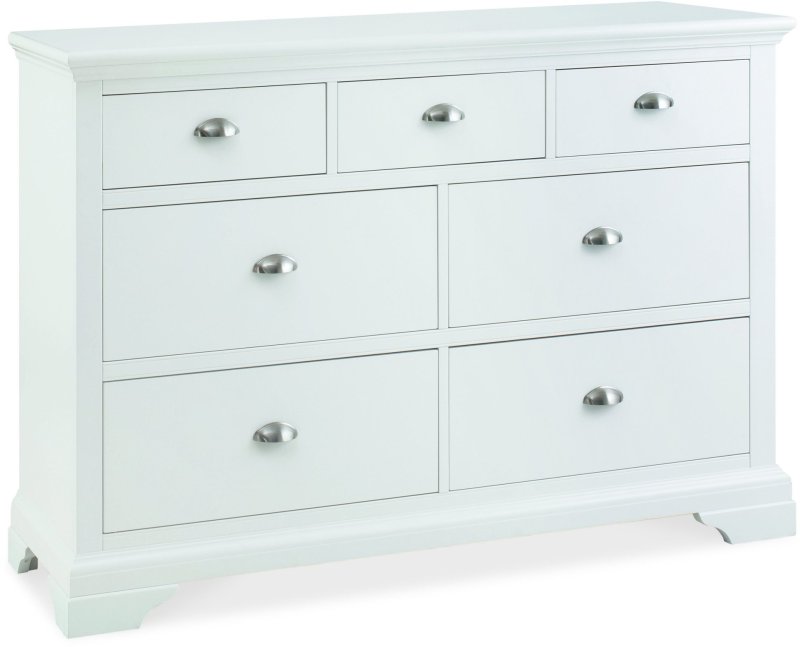 Montana White 3+4 Drawer Chest - Grade A2 - Ref #0532 Montana White 3+4 Drawer Chest - Grade A2 - Ref #0532