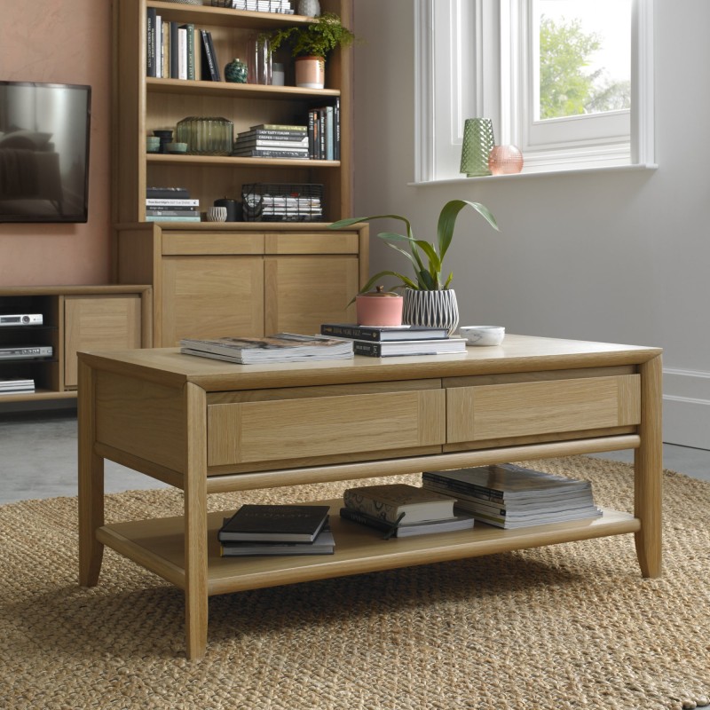 Palermo Oak Coffee Table With Drawer Palermo Oak Coffee Table With Drawer