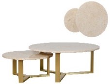 Leo Coffee Table Set - Marble Top Leo Coffee Table Set - Marble Top