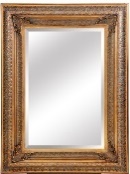 Wood Frame With Bevel Mirror - Gold Leaf Wood Frame With Bevel Mirror - Gold Leaf