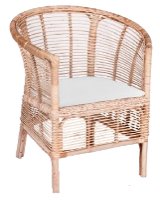 Malawi Chair - Natural with Indoor Seat Cushion Malawi Chair - Natural with Indoor Seat Cushion