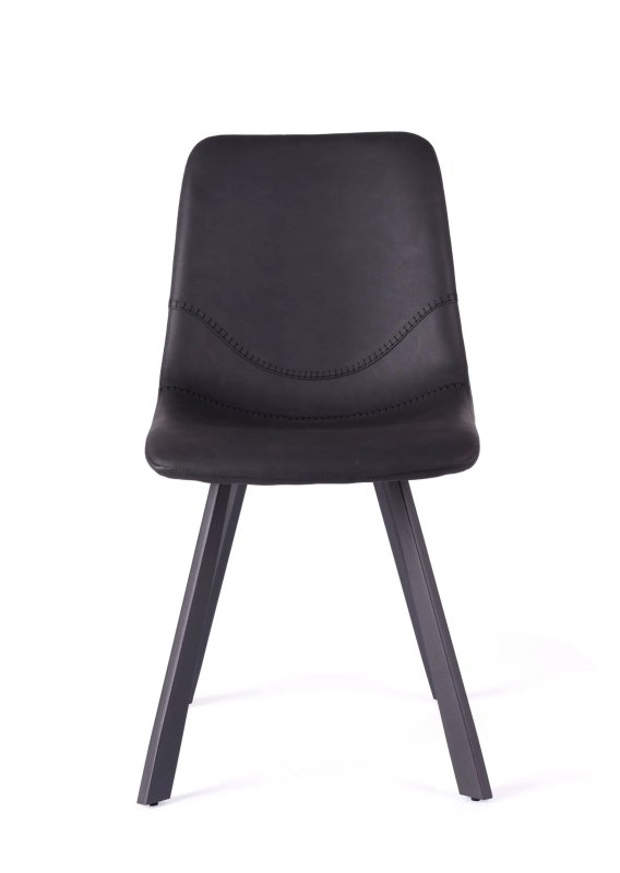 Vintage Black Pu Chair with Metal Leg Vintage Black Pu Chair with Metal Leg