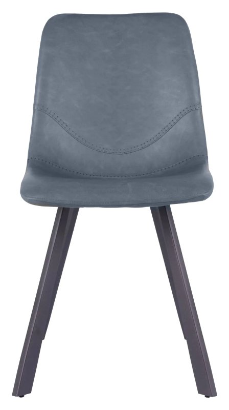 Vintage Blue Pu Chair with Metal Leg Vintage Blue Pu Chair with Metal Leg