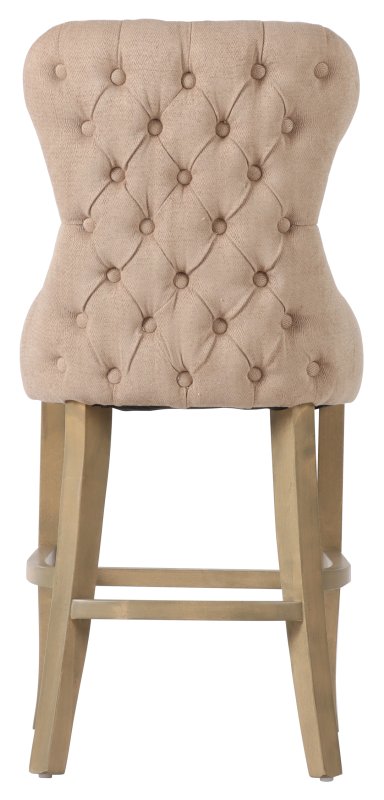 Guia Beige Button Back Counter Stool (With Piping) Guia Beige Button Back Counter Stool (With Piping)