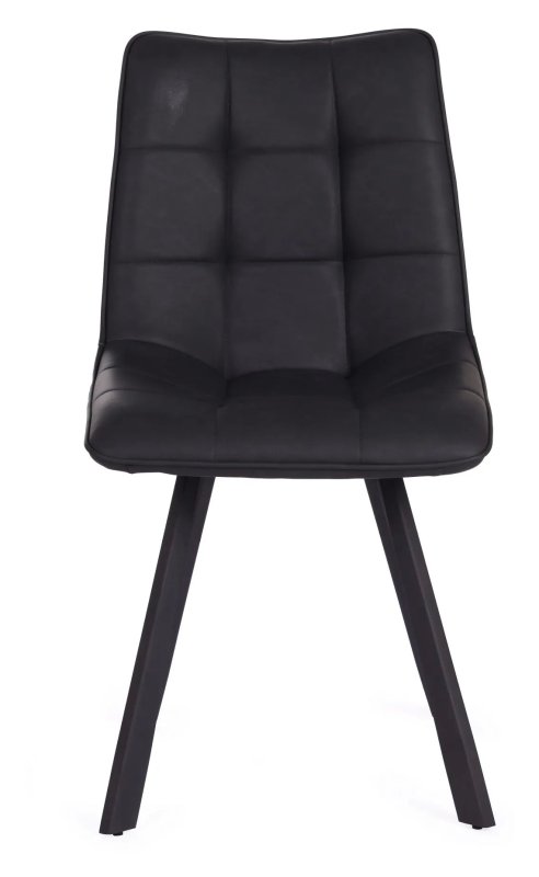 Louise Pu Vintage Black Chair with Anthracite Grey Metal Leg Louise Pu Vintage Black Chair with Anthracite Grey Metal Leg