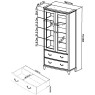 Bordeaux Chalk Oak Display Cabinet Bordeaux Chalk Oak Display Cabinet