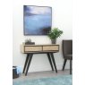 Brunel Chalk Oak & Gunmetal Console Table With Drawers