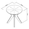 Brunel Chalk Oak & Gunmetal Lamp Table - Circular Brunel Chalk Oak & Gunmetal Lamp Table - Circular