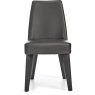 Brunel Gunmetal Upholstered Fixed Chair - Grey Bonded Leather (Pair) Brunel Gunmetal Upholstered Fixed Chair - Grey Bonded Leather (Pair)