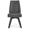 Brunel Gunmetal Upholstered Swivel Chair - Grey Bonded Leather (Pair) Brunel Gunmetal Upholstered Swivel Chair - Grey Bonded Leather (Pair)