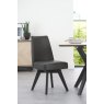 Brunel Gunmetal Upholstered Swivel Chair - Grey Bonded Leather (Pair)