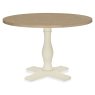 Chartreuse Aged Oak & Antique White Circular Table