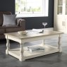Chartreuse Aged Oak & Antique White Coffee Table