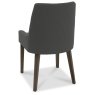Ella Dark Oak Scoop Back Chair - Cold Steel Fabric (Pair) Ella Dark Oak Scoop Back Chair - Cold Steel Fabric (Pair)