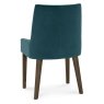 Ella Dark Oak Scoop Back Chair - Sea Green Velvet Fabric (Pair) Ella Dark Oak Scoop Back Chair - Sea Green Velvet Fabric (Pair)