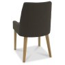 Ella Light Oak Scoop Back Chair - Black Gold Fabric (Pair) Ella Light Oak Scoop Back Chair - Black Gold Fabric (Pair)