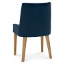Ella Light Oak Scoop Back Chair - Dark Blue Velvet Fabric (Pair) Ella Light Oak Scoop Back Chair - Dark Blue Velvet Fabric (Pair)