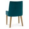 Ella Light Oak Scoop Back Chair - Sea Green Velvet Fabric (Pair) Ella Light Oak Scoop Back Chair - Sea Green Velvet Fabric (Pair)