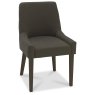 Ella Walnut Scoop Back Chair - Black Gold Fabric (Pair)