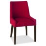 Ella Walnut Scoop Back Chair - Red (Pair)