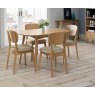 Oslo Oak Veneered Back Chair-Stone Fabric (Pair) Oslo Oak Veneered Back Chair-Stone Fabric (Pair)