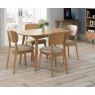 Oslo Oak Veneered Back Chair-Stone Fabric (Single) Oslo Oak Veneered Back Chair-Stone Fabric (Single)