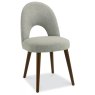 Oslo Walnut Uph Chair - Linen Colour Fabric (Pair)