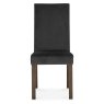 Parker Dark Oak Square Back Chair - Gun Metal Velvet Fabric (Pair) Parker Dark Oak Square Back Chair - Gun Metal Velvet Fabric (Pair)