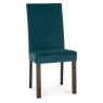 Parker Dark Oak Square Back Chair - Sea Green Velvet Fabric (Pair) Parker Dark Oak Square Back Chair - Sea Green Velvet Fabric (Pair)