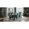 Parker Dark Oak Square Back Chair - Sea Green Velvet Fabric (Pair) Parker Dark Oak Square Back Chair - Sea Green Velvet Fabric (Pair)