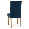 Parker Light Oak Square Back Chair - Dark Blue Velvet Fabric (Single) Parker Light Oak Square Back Chair - Dark Blue Velvet Fabric (Single)