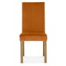 Parker Light Oak Square Back Chair - Harvest Pumpkin Velvet Fabric (Pair) Parker Light Oak Square Back Chair - Harvest Pumpkin Velvet Fabric (Pair)