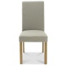 Parker Light Oak Square Back Chair - Silver Grey Fabric (Pair) Parker Light Oak Square Back Chair - Silver Grey Fabric (Pair)