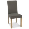 Parker Light Oak Square Back Chair - Titanium Fabric (Pair) Parker Light Oak Square Back Chair - Titanium Fabric (Pair)