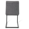 Turin Light Oak 4-6 Seater Table & 4 Lewis Distressed Dark Grey Fabric Cantilever Chairs Turin Light Oak 4-6 Seater Table & 4 Lewis Distressed Dark Grey Fabric Cantilever Chairs