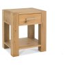 Turin Light Oak Lamp Table With Drawer Turin Light Oak Lamp Table With Drawer