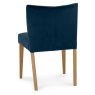 Turin Light Oak Low Back Uph Chair - Dark Blue Velvet Fabric (Pair) Turin Light Oak Low Back Uph Chair - Dark Blue Velvet Fabric (Pair)