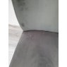 Turin Light Oak Low Back Uph Chair - Gun Metal Velvet Fabric (Single) - Grade A2 - Ref #0384 Turin Light Oak Low Back Uph Chair - Gun Metal Velvet Fabric (Single) - Grade A2 - Ref #0384