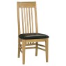 Turner Slatted Chair - Brown Faux Leather (Single) Turner Slatted Chair - Brown Faux Leather (Single)