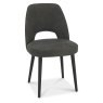 Vintage Peppercorn Upholstered Chair - Dark Grey Fabric (Pair)