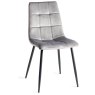 Vintage Weathered Oak 4 Seater Table & 4 Mondrian Grey Velvet Chairs Vintage Weathered Oak 4 Seater Table & 4 Mondrian Grey Velvet Chairs
