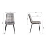 Vintage Weathered Oak 6 Seater Table & 6 Mondrian Grey Velvet Chairs Vintage Weathered Oak 6 Seater Table & 6 Mondrian Grey Velvet Chairs