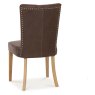 Westbury Rustic Oak Uph Chair - Espresso Faux Leather (Single) Westbury Rustic Oak Uph Chair - Espresso Faux Leather (Single)