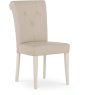 Ashley Antique White Uph Chair - Ivory Bonded Leather (Pair) Ashley Antique White Uph Chair - Ivory Bonded Leather (Pair)