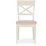 Ashley Antique White X Back Chair - Ivory Bonded Leather (Pair) Ashley Antique White X Back Chair - Ivory Bonded Leather (Pair)