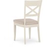 Ashley Antique White X Back Chair - Ivory Bonded Leather (Pair) Ashley Antique White X Back Chair - Ivory Bonded Leather (Pair)
