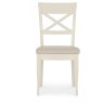 Ashley Antique White X Back Chair - Ivory Bonded Leather (Single) Ashley Antique White X Back Chair - Ivory Bonded Leather (Single)